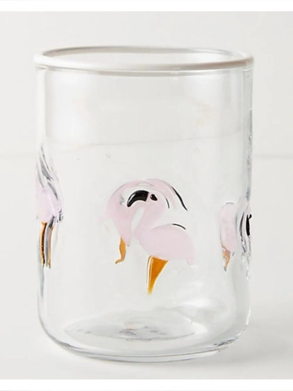Rare~🦩Anthropology Flamingo Glass ~ New